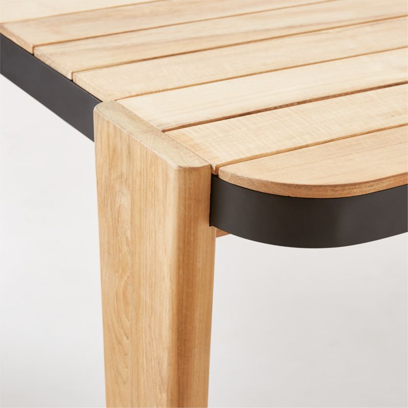 Hazel 113" Teak Outdoor Dining Table - image 7 of 11