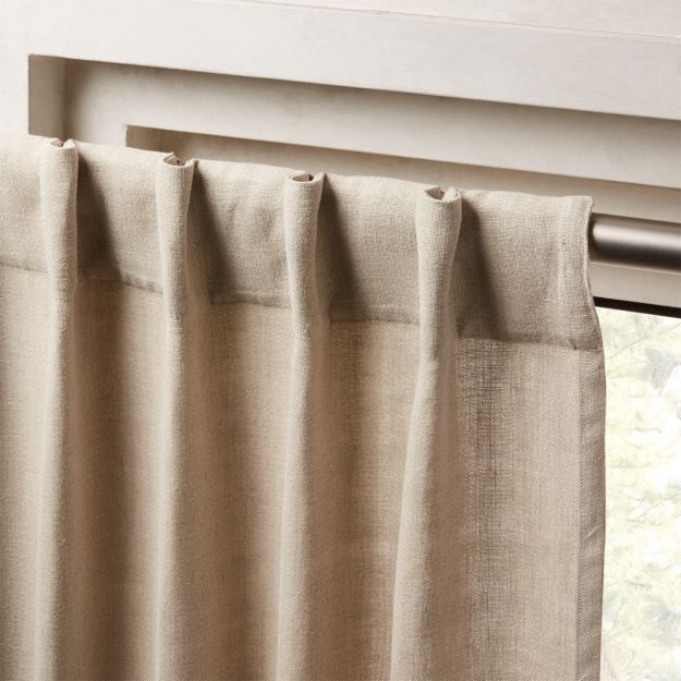 Heavyweight Natural Linen Curtain Panel 48