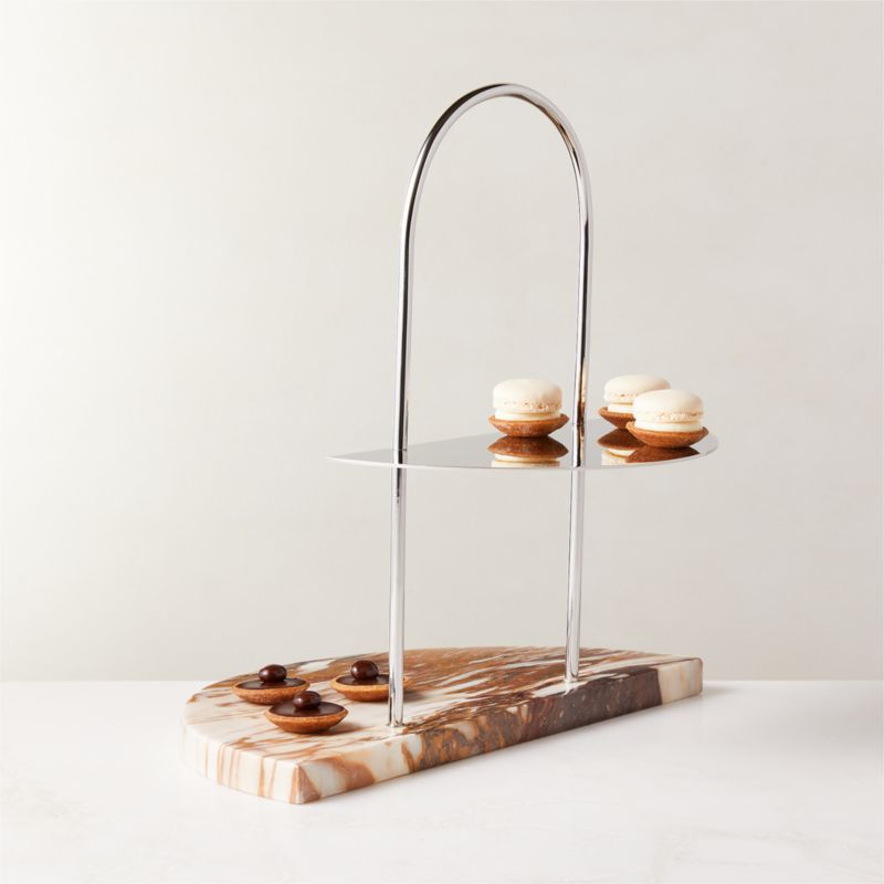 Helene Marble Tiered Serving Stand - image 1 of 6