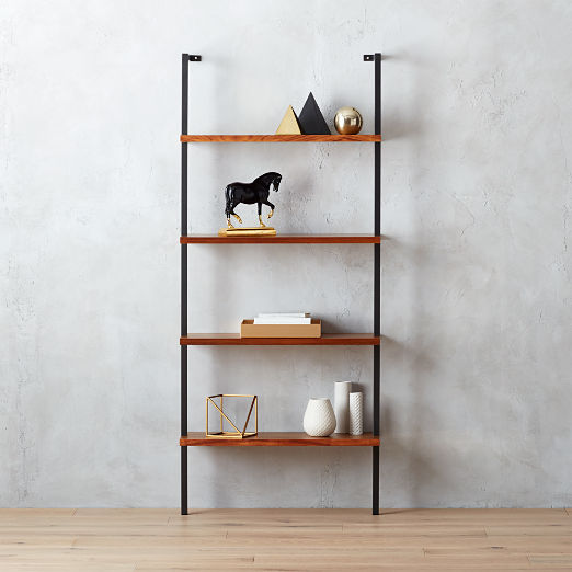 Modern Bookshelves And Bookcases Wall Ladder Cabinet Cb2 Helix 70 Acacia Bookcase