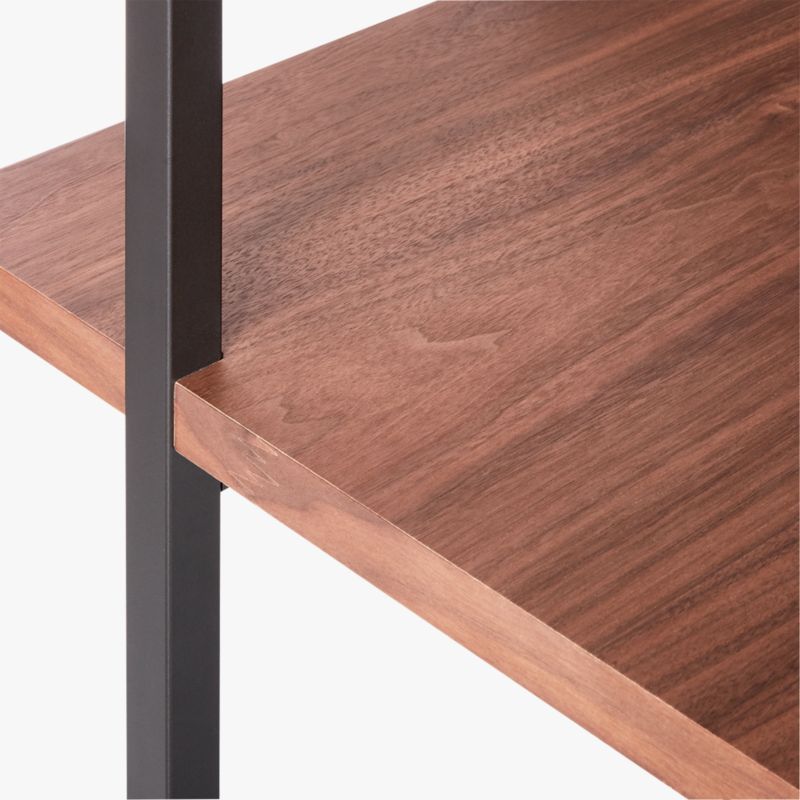 Helix Walnut Wood Wall Mount Desk with Shelves 70'' - image 9 of 10