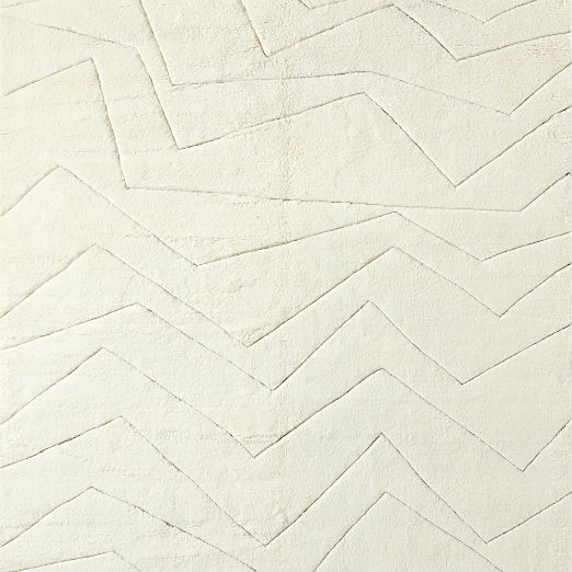 Helmi Hand-Knotted Warm White New Zealand Wool Rug Swatch 12"x12"