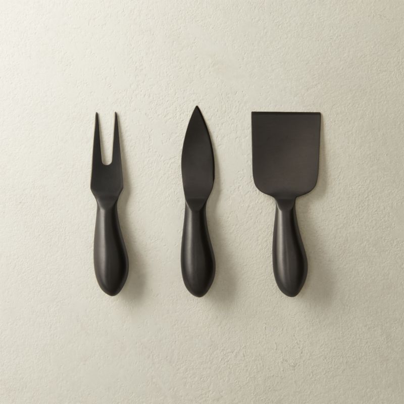 Black Faux Granite Cheese Knives, Set of 4 – A Southern Sideboard