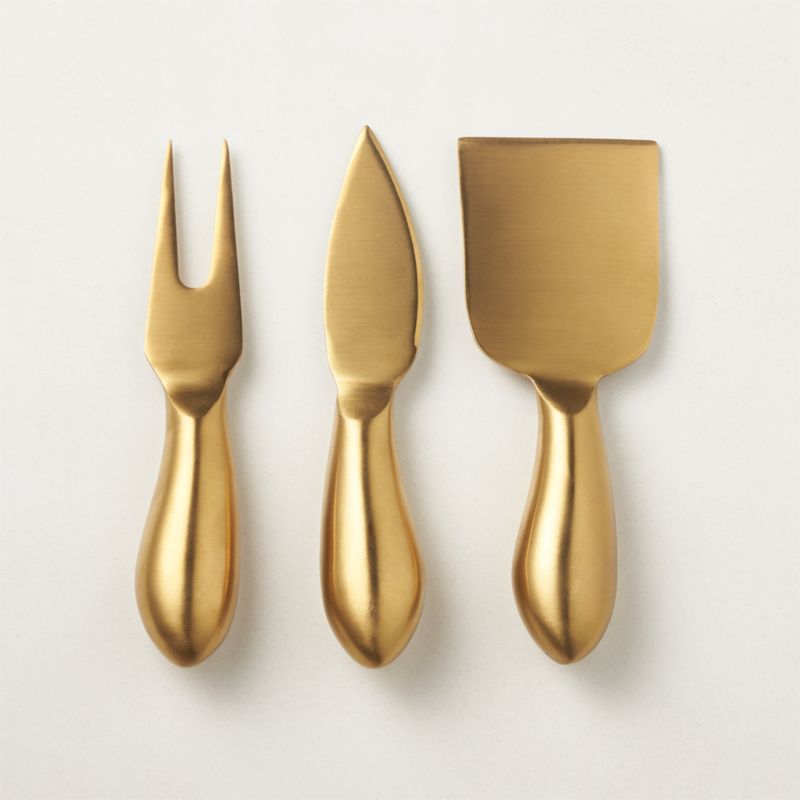 White & Gold Cheese Knife Set of 3 – Be Home