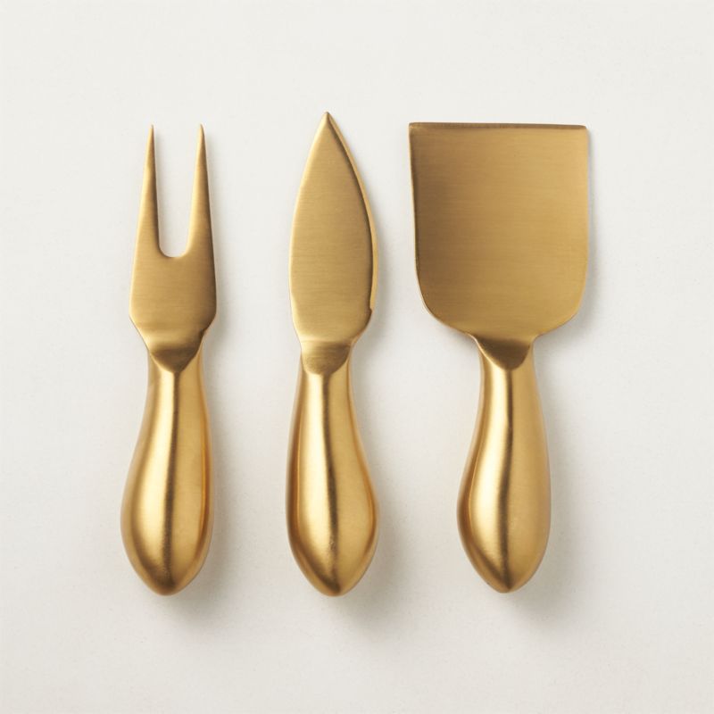 Matte Gold Cheese Knives, Set of 3 – Be Home