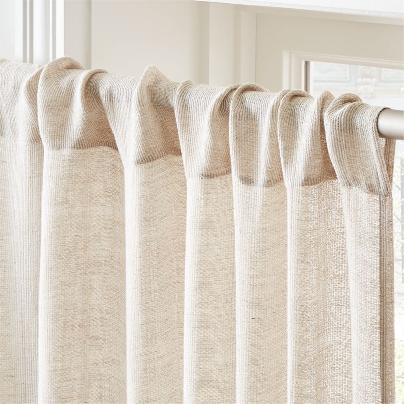 Natural Hemp Window Curtain Panel 48"x84" - image 1 of 2