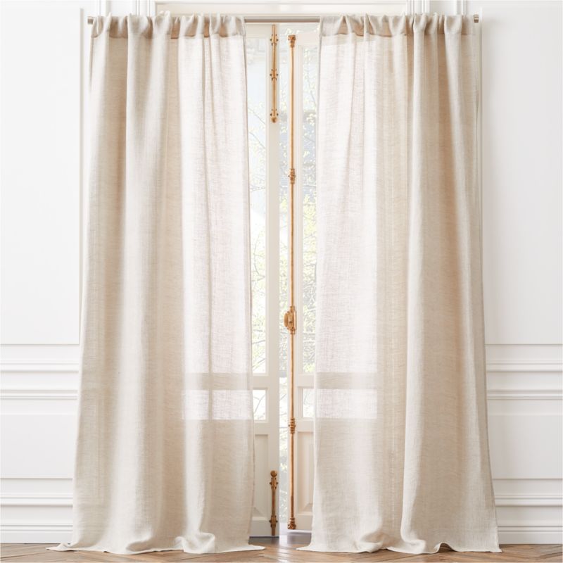 Natural Hemp Window Curtain Panel 48"x84" - image 0 of 2