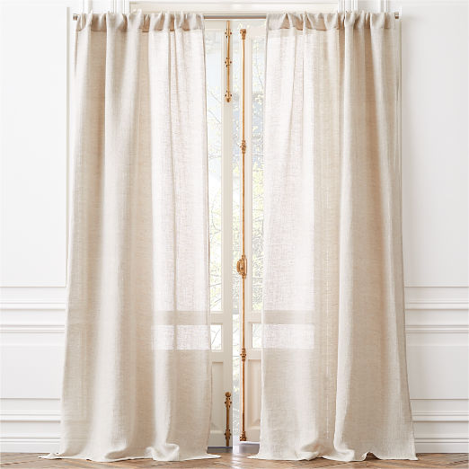 Natural Hemp Window Curtain Panel 48"x84"