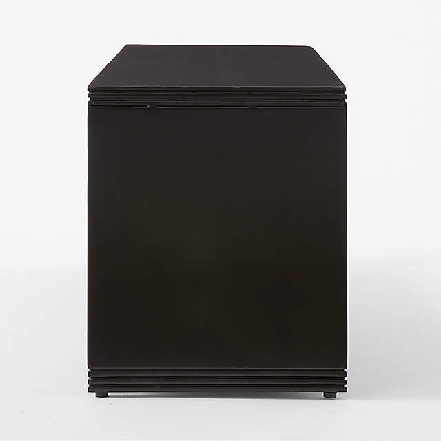 Hendricks Modern Black Metal Shoe Storage Bench + Reviews