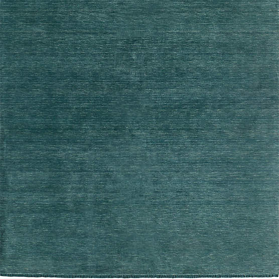 Henry Handloomed Blue Wool Rug Swatch 12"X12"