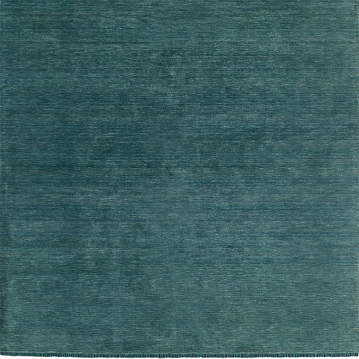 Henry Handloomed Blue Wool Rug Swatch 12"X12"