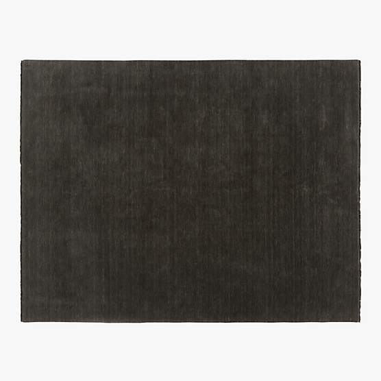 Henry Handloomed Charcoal Grey Wool Area Rug 5'x8'