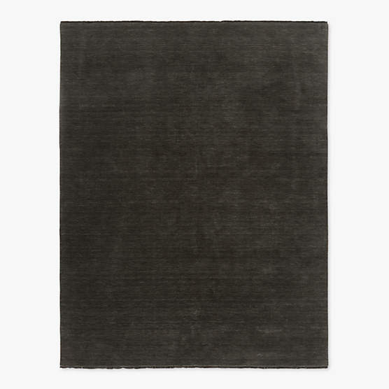 Henry Handloomed Charcoal Grey Wool Area Rug 9'x12'