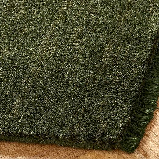 Henry Handloomed Green Wool Area Rug