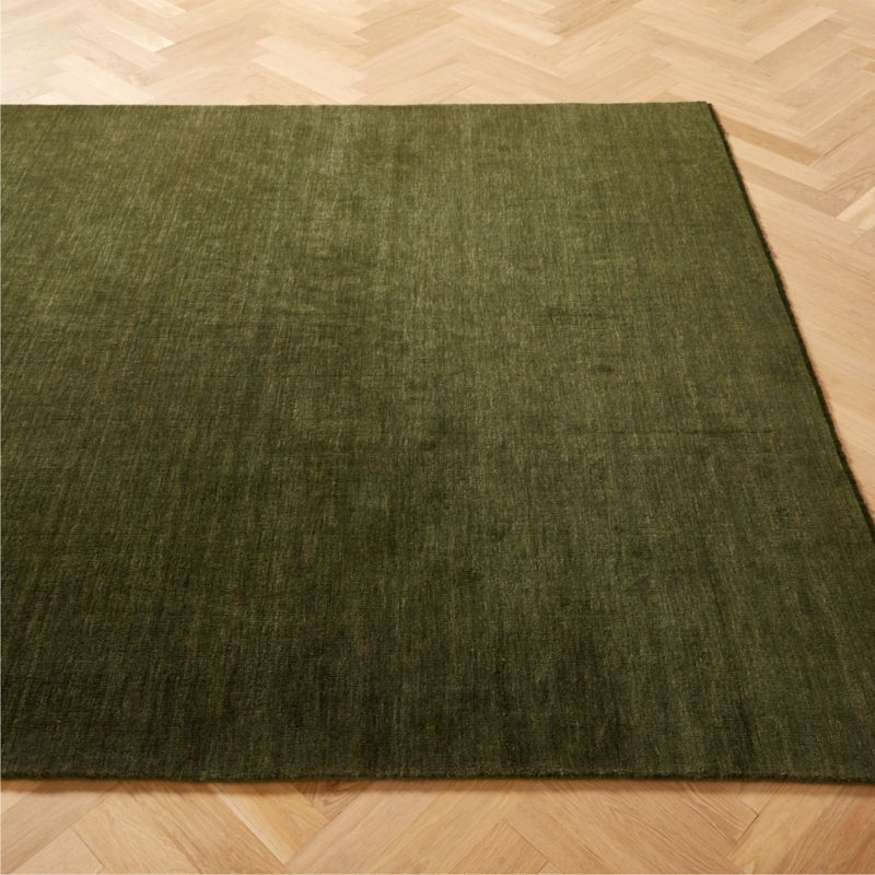 Henry Handloomed Green Wool Area Rug 5'x8' - image 2 of 5