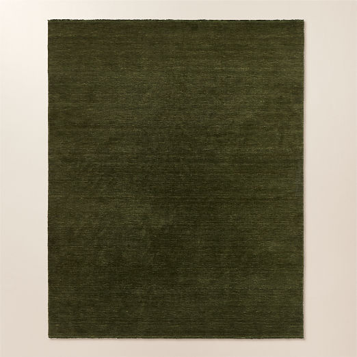 Henry Handloomed Green Wool Area Rug 9'x12'