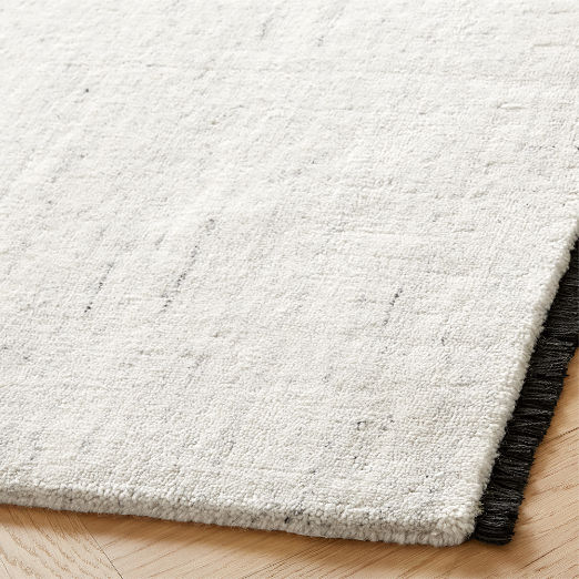 Henry Handloomed Black and White Wool Area Rug 8'x10'