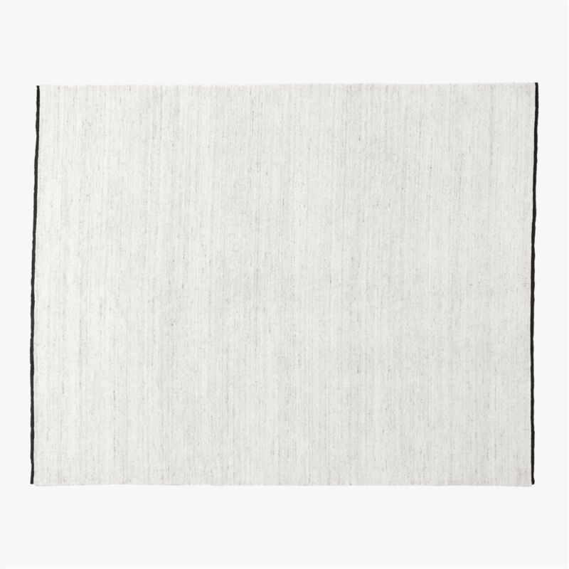 Henry Handloomed Black and White Wool Area Rug 5'x8' + Reviews CB2 Canada