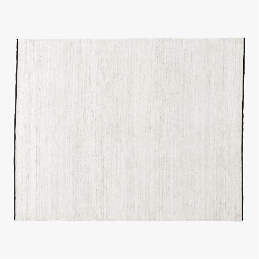 Henry Handloomed Black and White Wool Area Rug 5'x8'