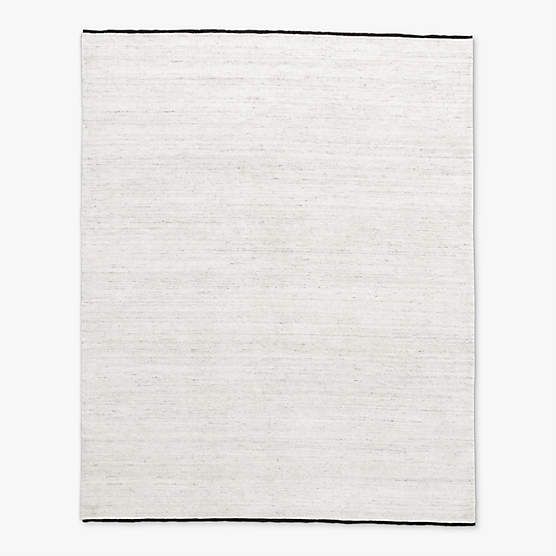 Henry Handloomed Black and White Wool Area Rug 5'x8'