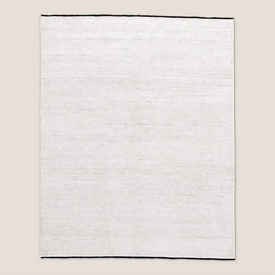 Henry Handloomed Black and White Wool Area Rug 8'x10'