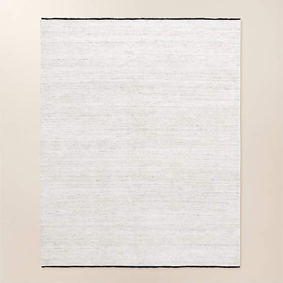 Henry Handloomed Black and White Wool Area Rug 8'x10'