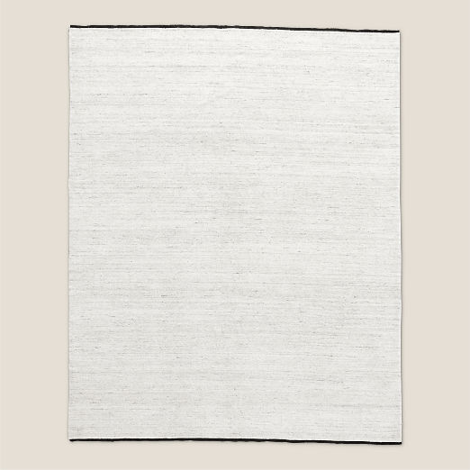 Henry Handloomed Black and White Wool Area Rug 5'x8'