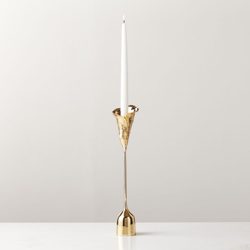 Hepburn Brass Taper Candle Holder Large - image 0 of 8