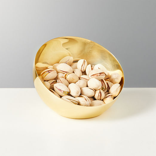 Hera Champagne Gold Serving Bowl Small