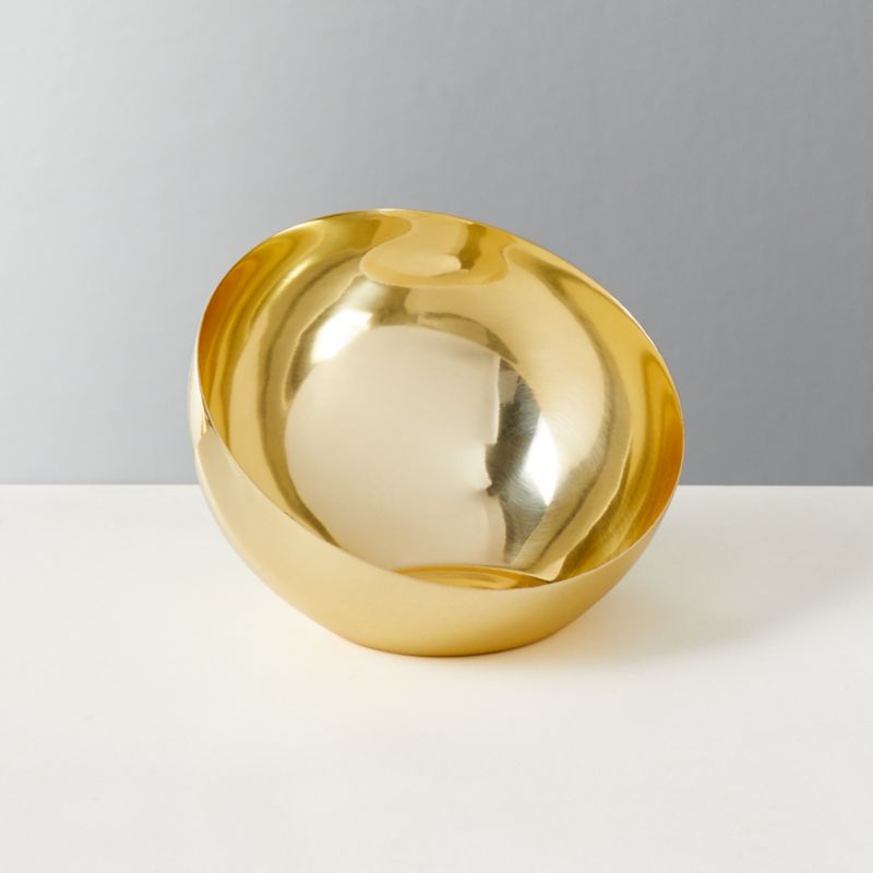 View Hera Champagne Gold Serving Bowl Small details