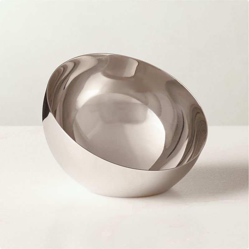 View Hera Polished Stainless Steel Serving Bowl Small details