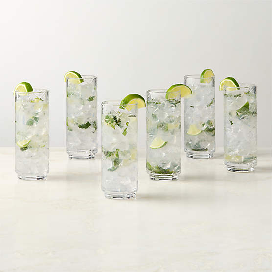 Herald Clear Highball Glasses Set of 6