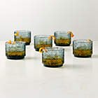 Herald Smoked Blue Double Old-Fashioned Glasses Set of 6