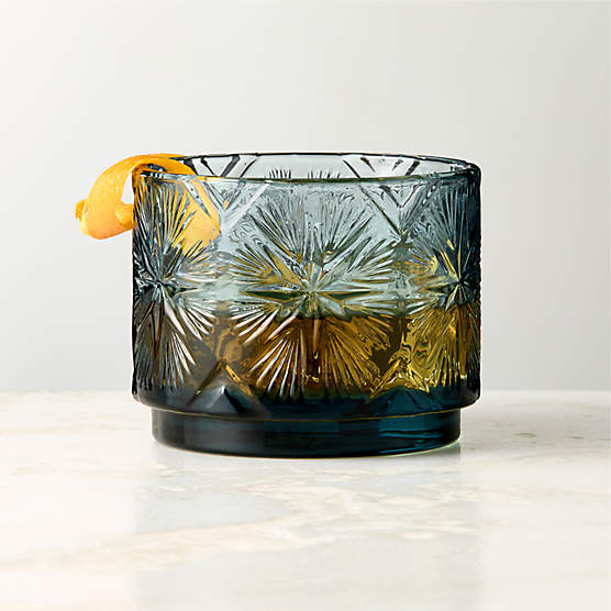 Herald Smoked Blue Double Old-Fashioned Glass