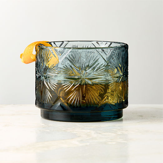 Herald Smoked Blue Double Old-Fashioned Glass