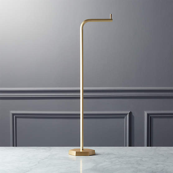 Modern Polished Brass Paper Towel Holder + Reviews CB2 Canada