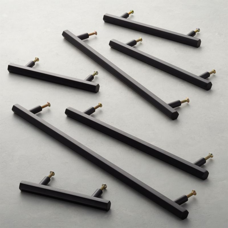 Hex Matte Black Handles Cb2