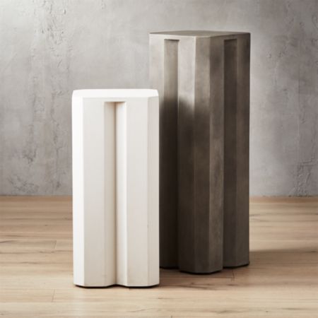 Hex Cement Pedestal Tables Cb2