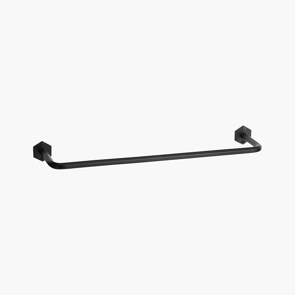 Slotted Screw Matte Black Towel Bars, CB2