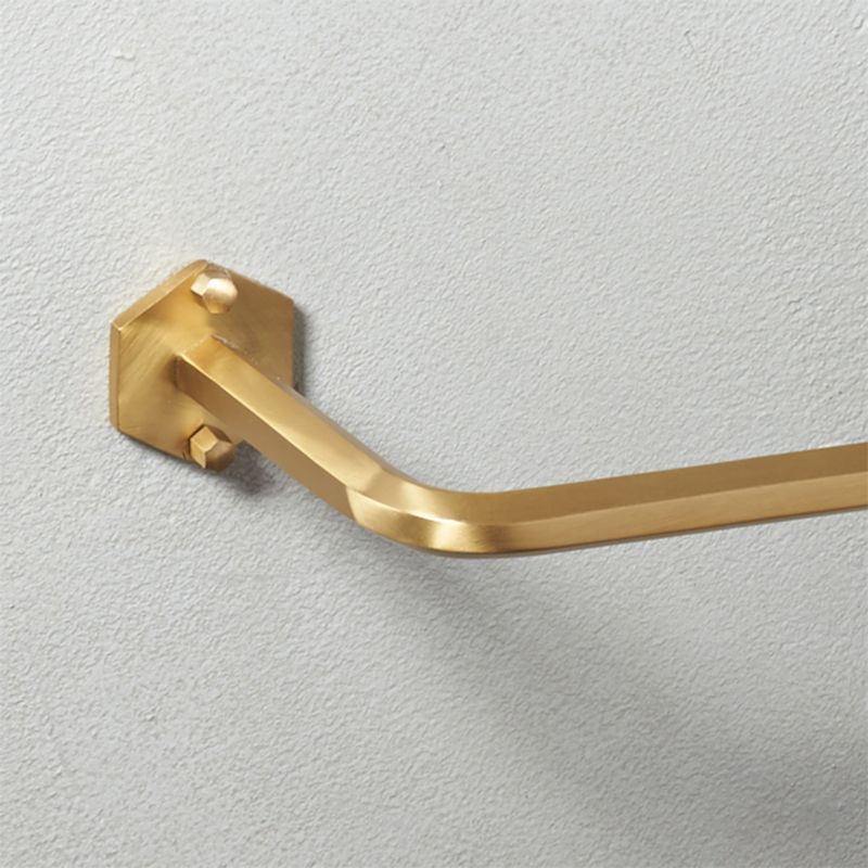 Hex Brushed Brass Towel Bar 18" - image 11 of 12