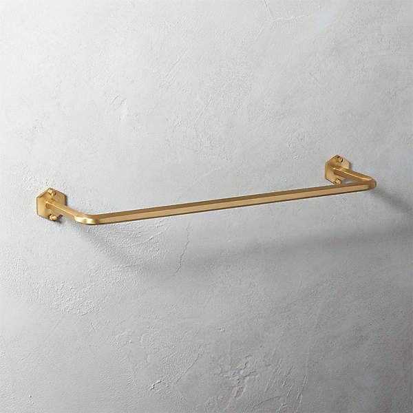Boule-Inspired Polished Brass Towel Bar 24 + Reviews