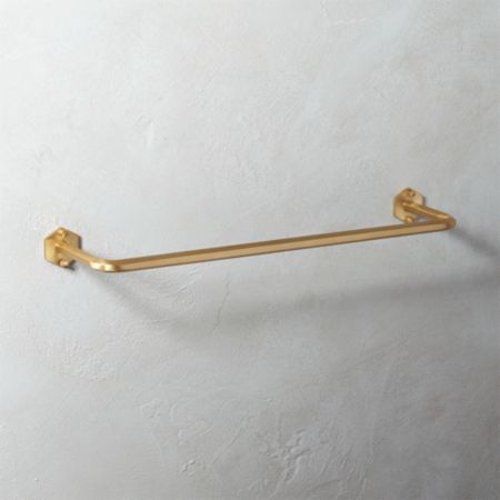 Hex Brass Towel Bar 18 Reviews Cb2