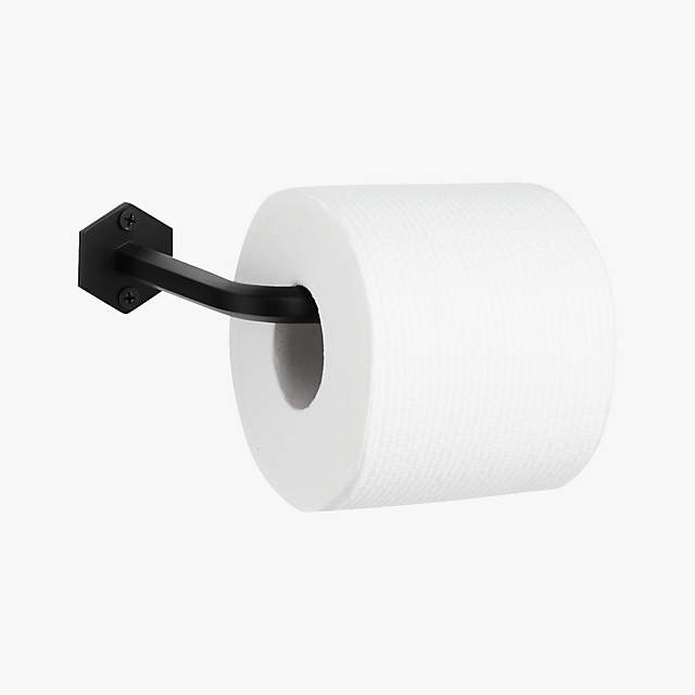 Blaine Matte Black Wall Mount Toilet Paper Holder + Reviews