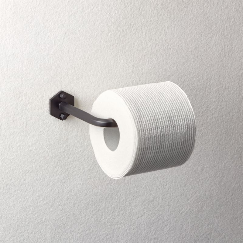 Blaine Matte Black Wall Mount Toilet Paper Holder + Reviews