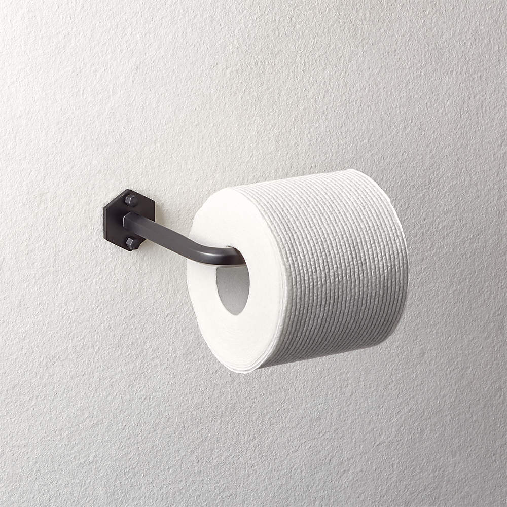 YANGQIHOME Matte Black Wall Mount Toilet Paper Holder 6 Inch 304 Stainless Steel Tissue Paper Dispenser for Bathroom & Kitchen Silver