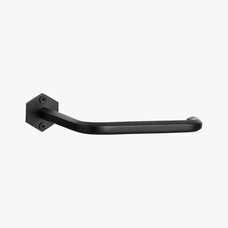 Hex Matte Black Standing Toilet Paper Holder