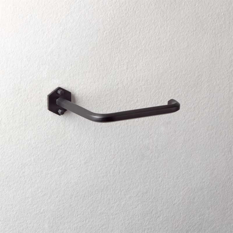 Tapered Matte Black Wall-Mounted Toilet Paper Holder