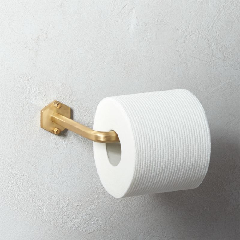 Hex Brass Wall Mounted Toilet Paper Holder - image 1 of 4