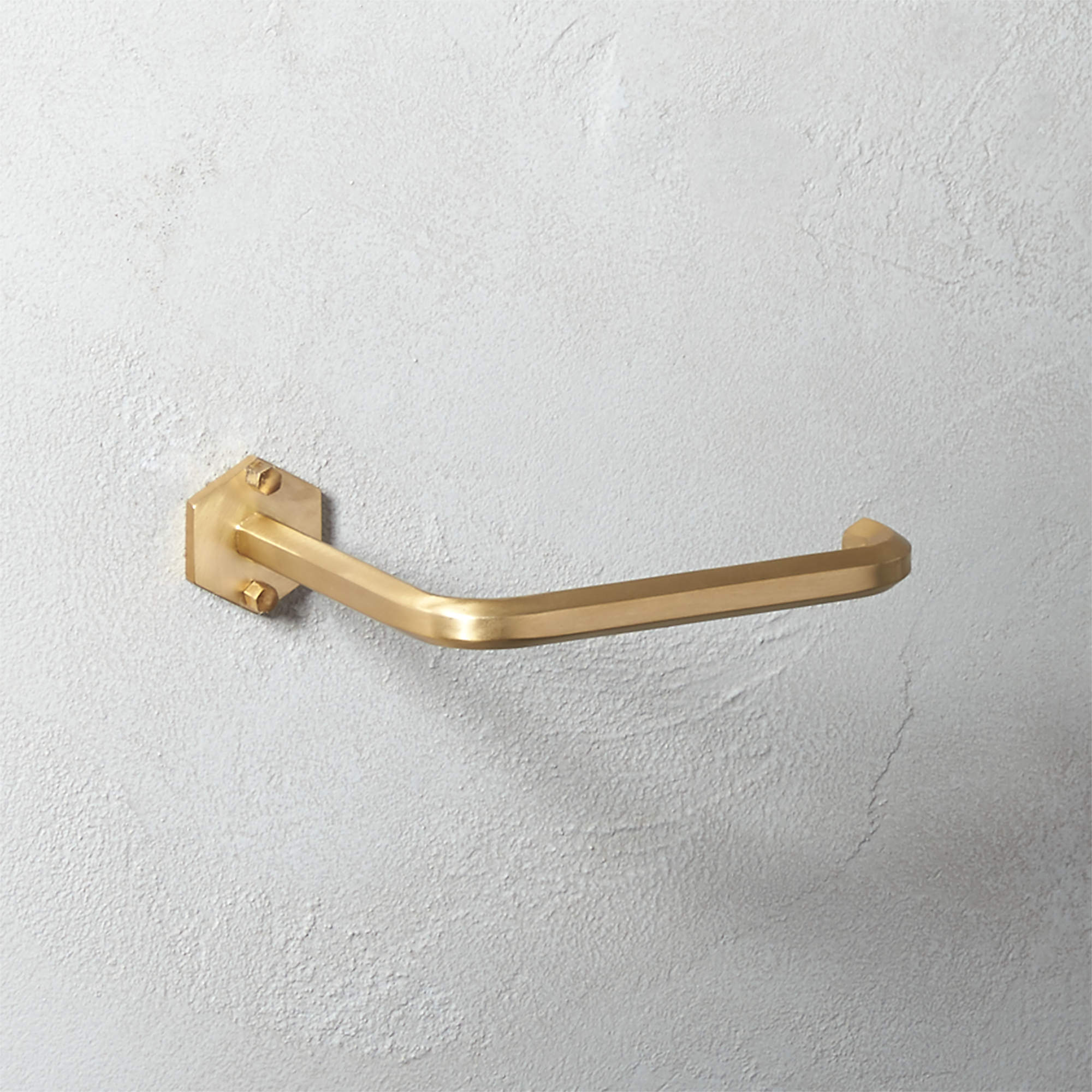 Shop HEX BRASS WALL MOUNTED TOILET PAPER HOLDER from CB2 on Openhaus
