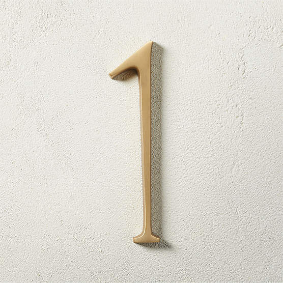 Heymland 6" Brushed Brass House Number 1